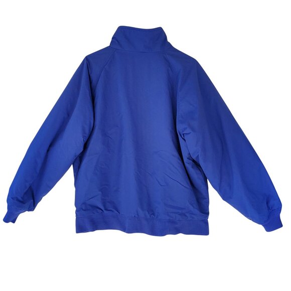 LANDS END Squall Jacket Coat Men's L Fleece Lined Blue Pockets Full Zip Patch - Picture 3 of 16